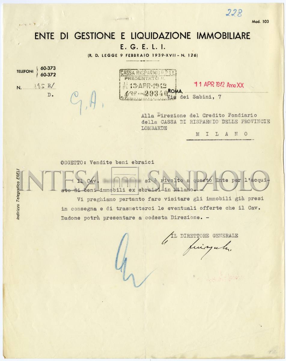Fondo Egeli / Archivio storico Intesa Sanpaolo